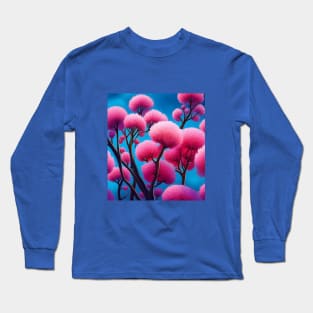 Surreal Red Clover Trees Long Sleeve T-Shirt